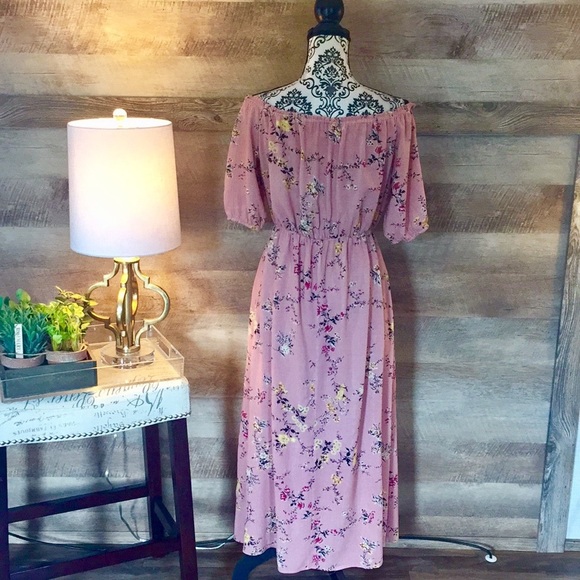 ⭐️SOLD⭐️Off The Shoulder Romper Maxi Dress - Picture 4 of 6